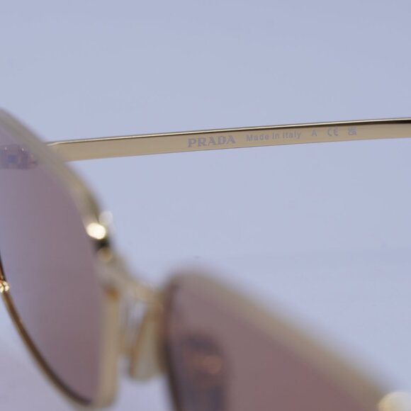 Prada PRA60S 5AK07V Sunglasses Gold Rectangle Frame - Picture 7 of 10